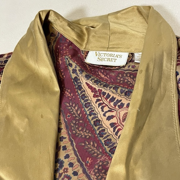 Vintage 1990s Victorias Secret Gold Label Silk Robe Lingerie - Picture 15 of 15